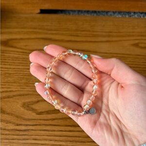 Lustrous Beaded Bracelet with Silver Accents